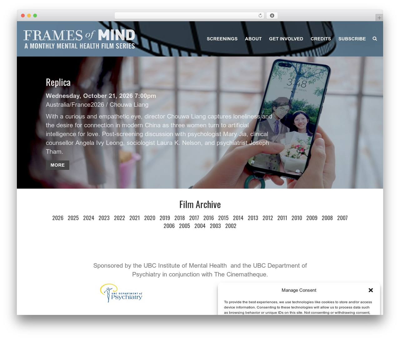 Layers WordPress theme design - framesofmind.ca