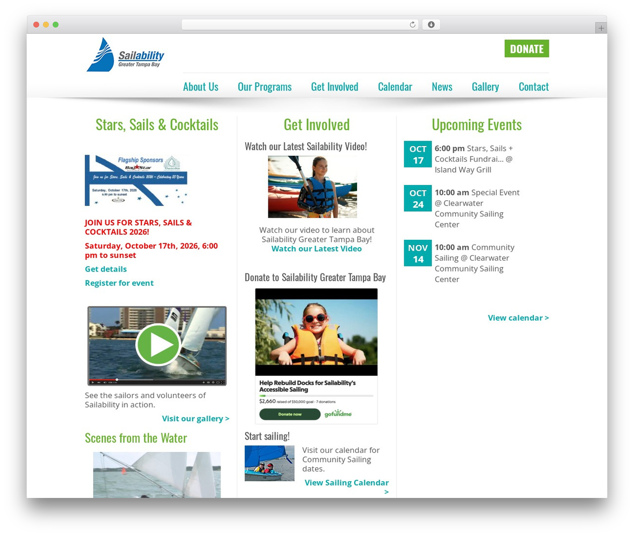 Sailability theme WordPress - sailabilitytampabay.org