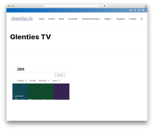 WordBench theme WordPress - glenties.ie/tv