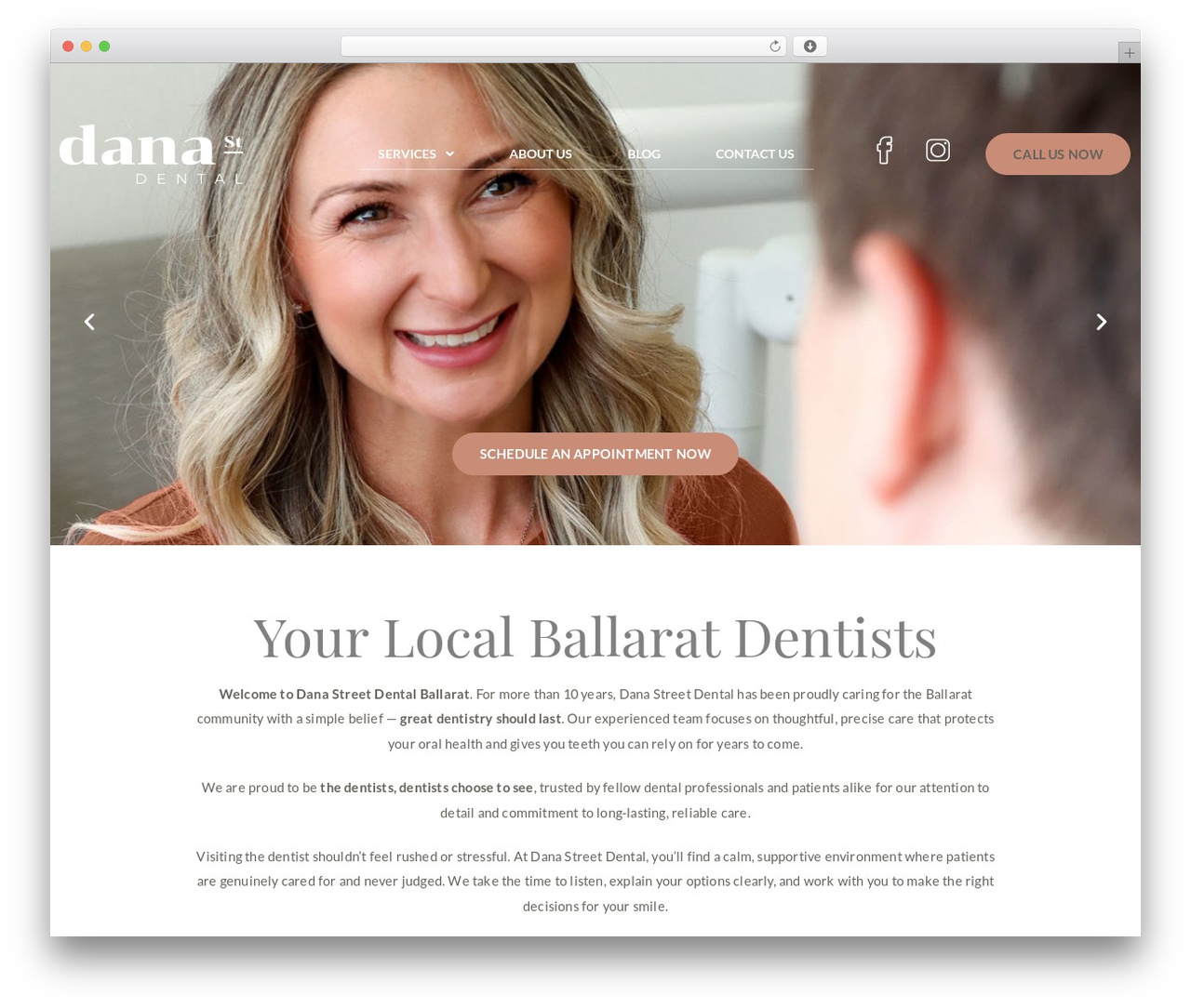 WordPress theme Hello Elementor - danastreetdental.com.au