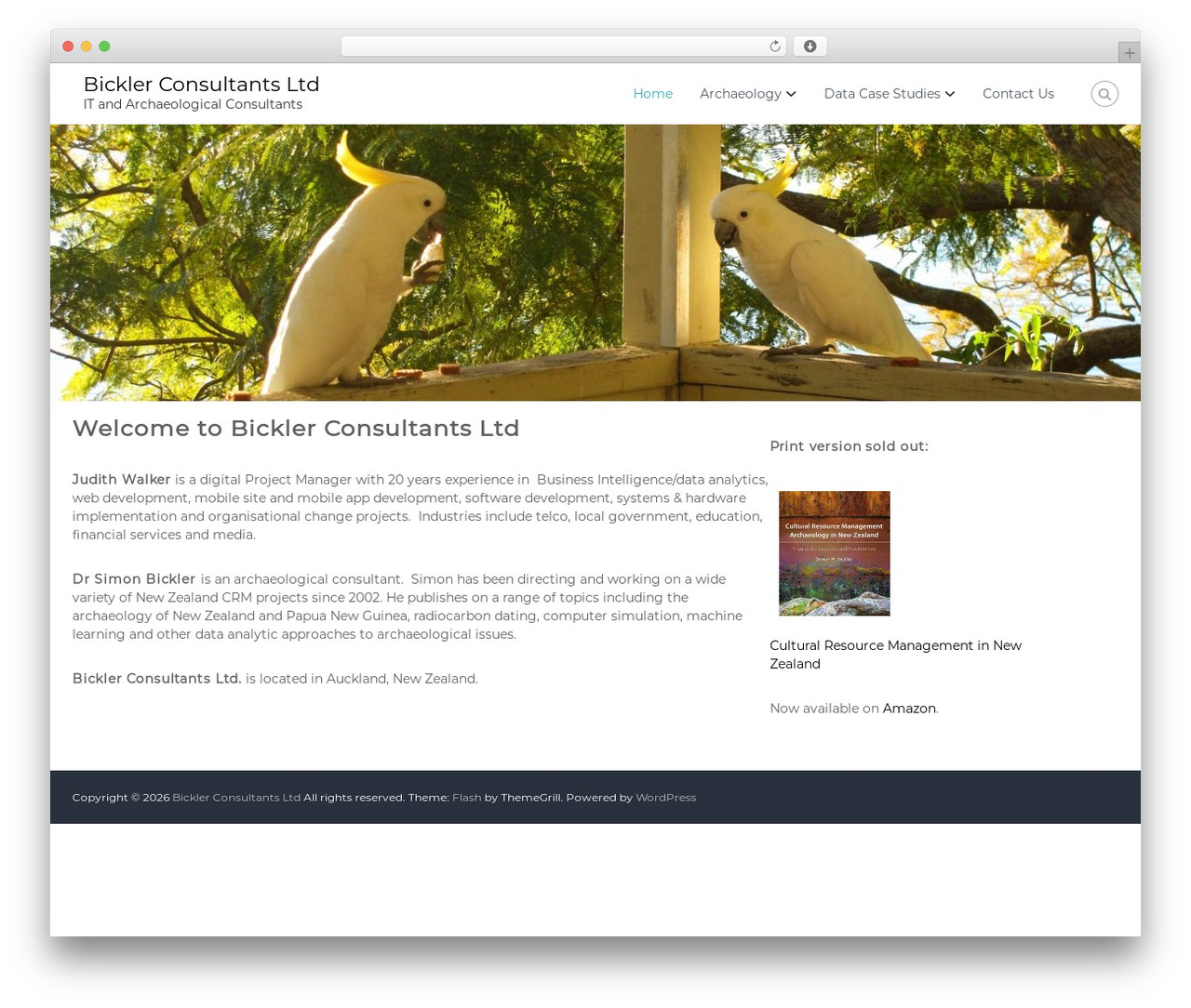 WordPress theme Flash - bickler.co.nz