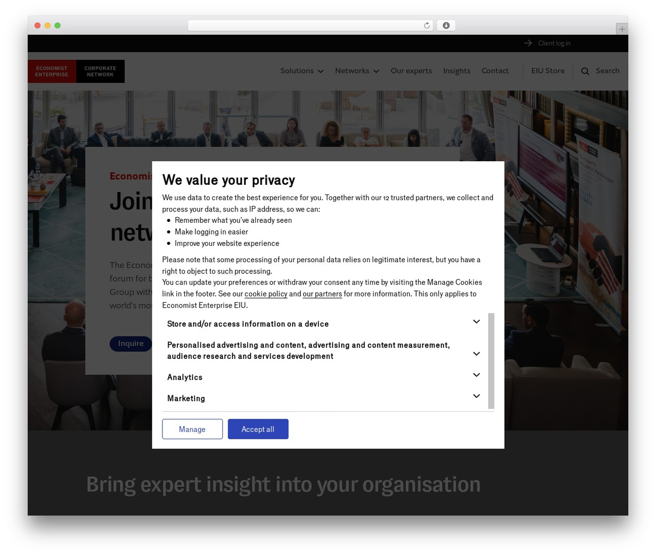WordPress website theme EIU digital - corporatenetwork.com