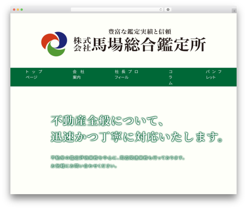 WP theme 株式会社馬場総合鑑定所 - babakanteisho.co.jp