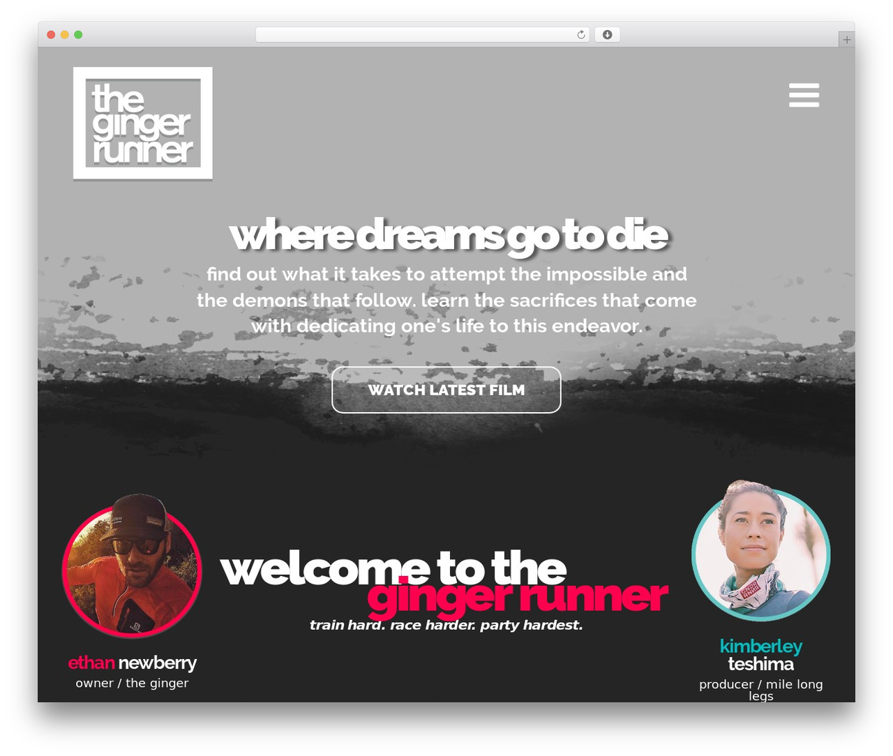 WP theme Ginger Runner - gingerrunner.com