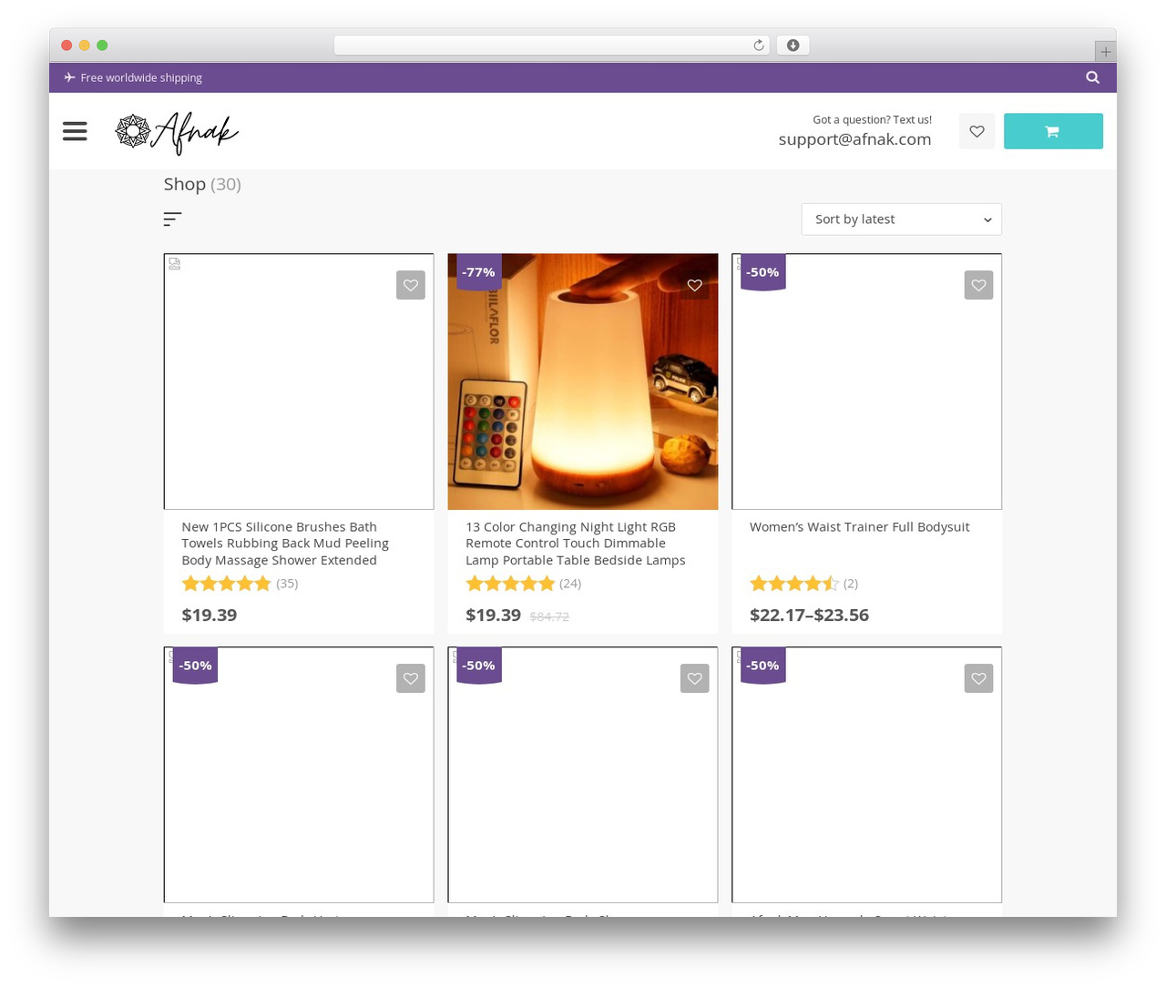 DavinciWoo WordPress shop theme - afnak.com