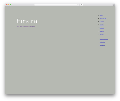 HP Theme WordPress theme design - patisserie-emera.jp