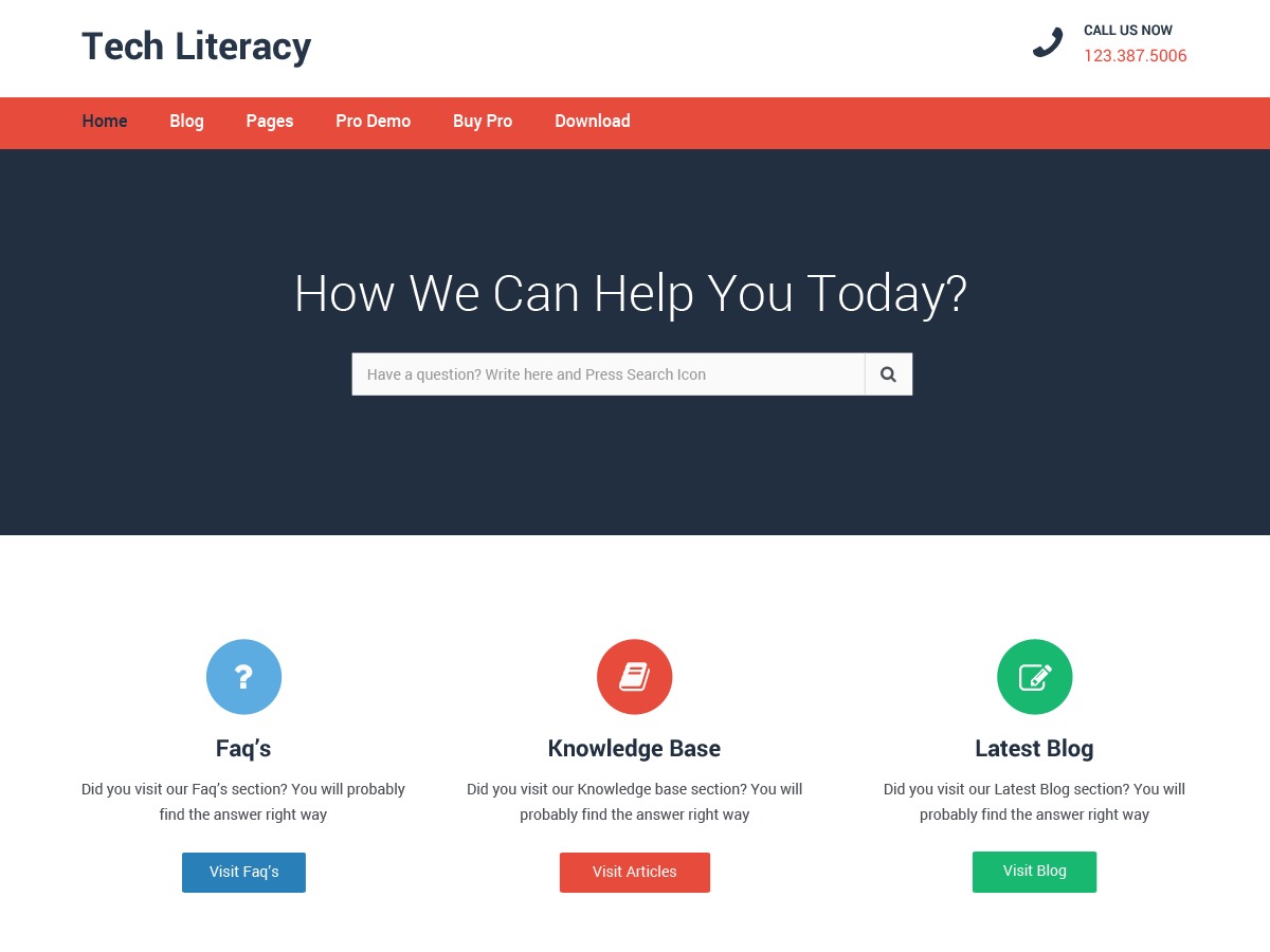 Tech Literacy Pro WordPress blog template