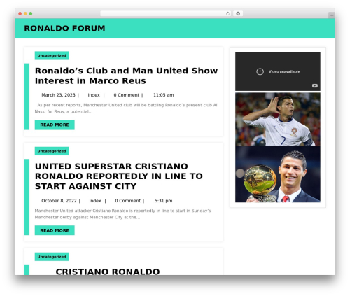 Theme WordPress BB Mobile Application - cristianoronaldoforum.com