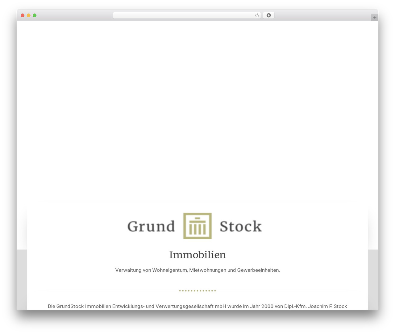 Uncode WordPress theme - grundstock.de