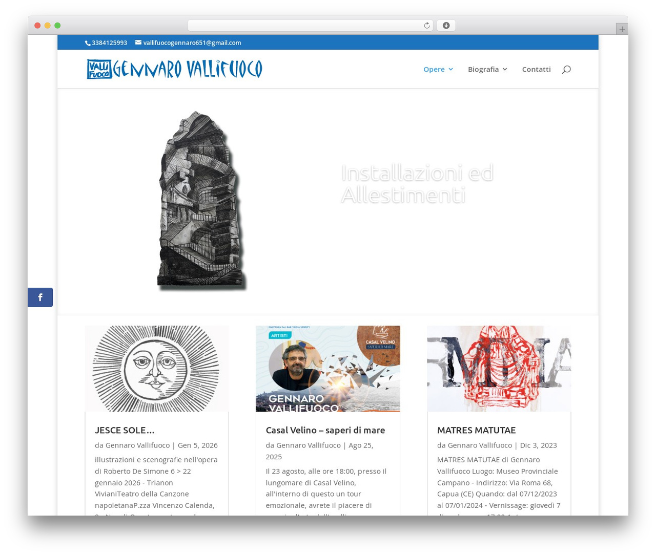 WordPress theme Divi - gennarovallifuoco.it