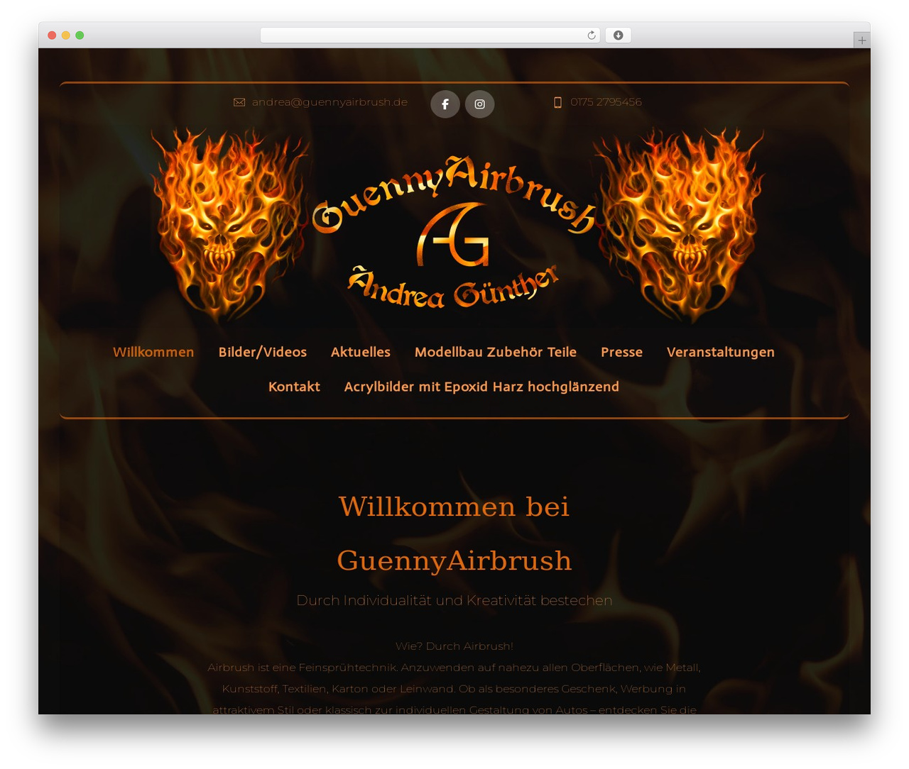 Xtra theme WordPress - guennyairbrush.de