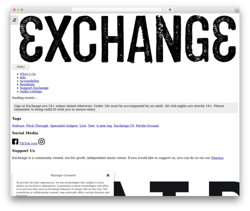 exchange WordPress theme - exchangebristol.com