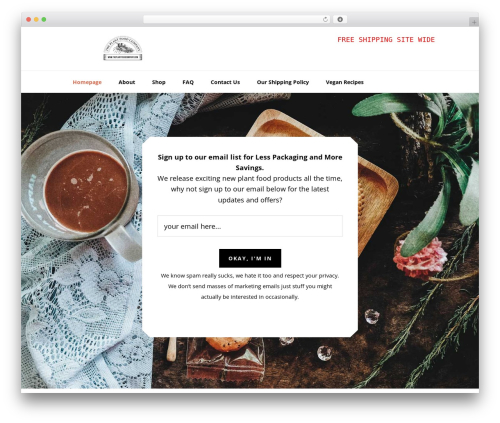 Genesis theme WordPress - theplantfoodcompany.com