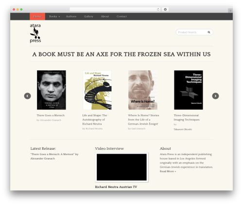 Publisher WordPress theme - atarapress.com