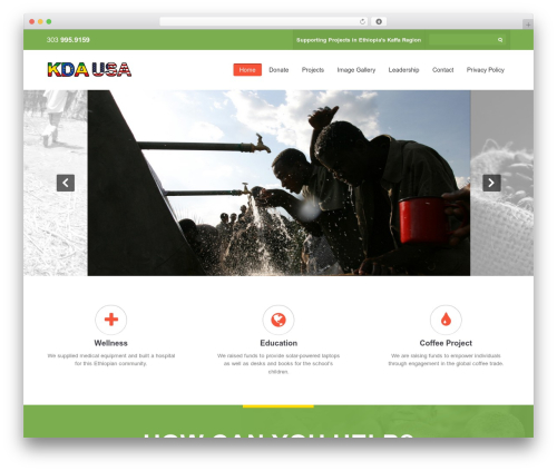 WordPress theme Donation Wordpress Theme - kdausa.org