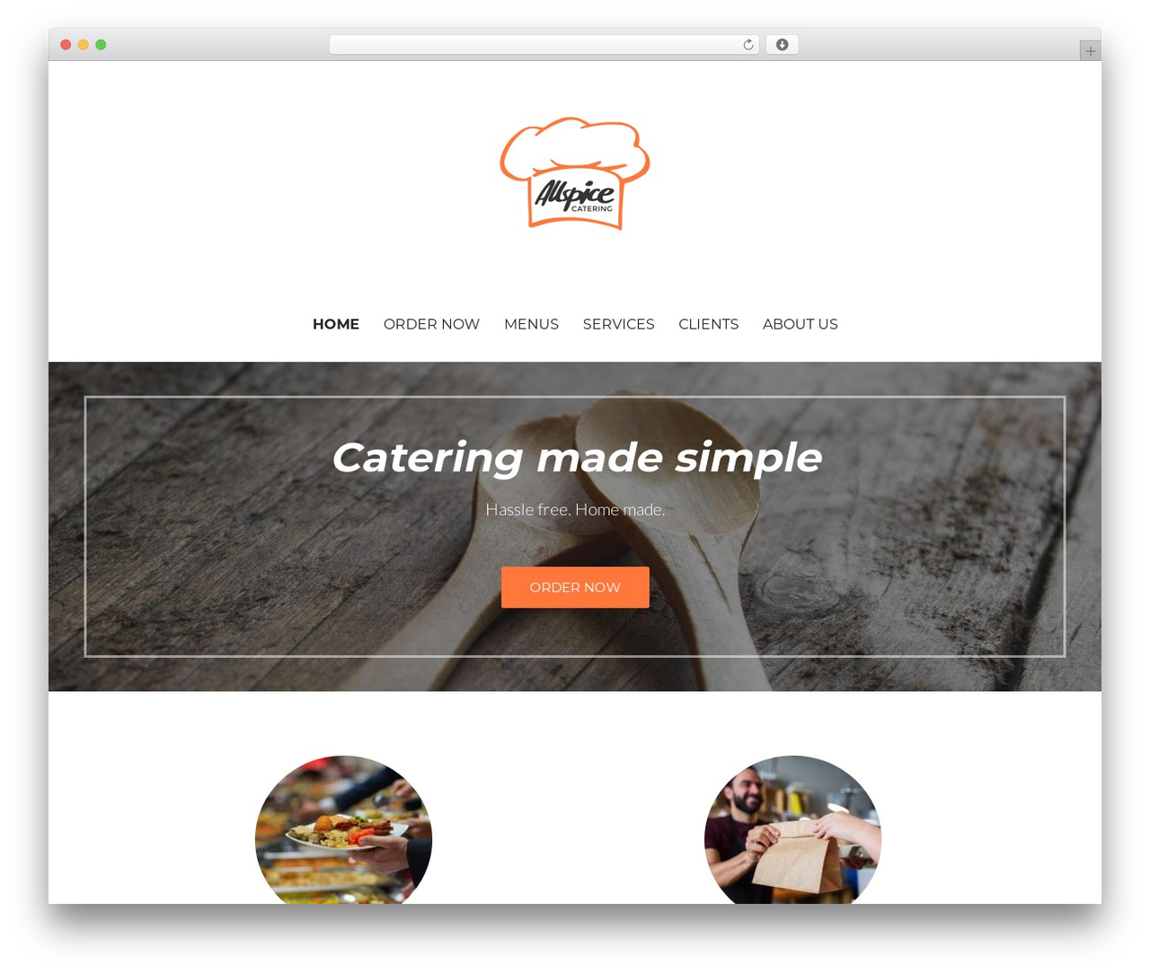 WordPress theme Primer - allspicecatering.com