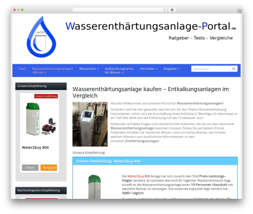 Affiliatetheme amazon WordPress plugin - wasserenthaertungsanlage-portal.de