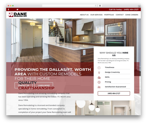 Dane Millwork theme WordPress - daneremodeling.com
