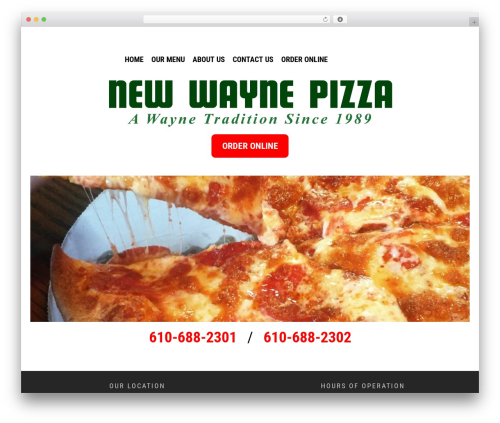 Theme WordPress XClean - newwaynepizza.com