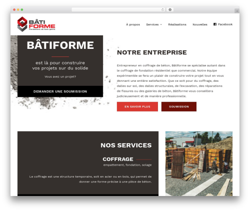 Uncode WordPress theme - batiforme.com