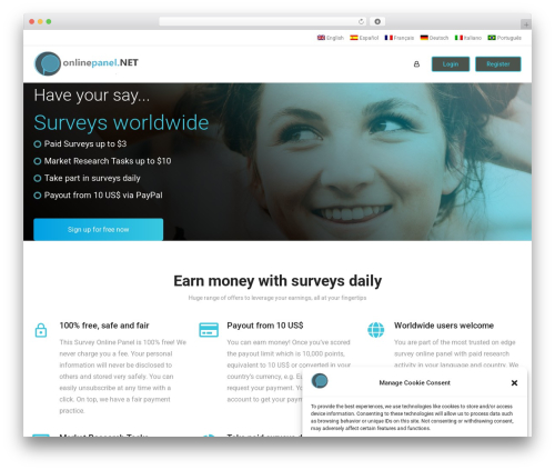 WordPress theme Aardvark - onlinepanel.net