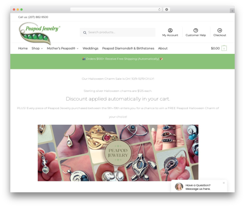 Commercegurus commercekit WordPress plugin - peapodjewelry.com