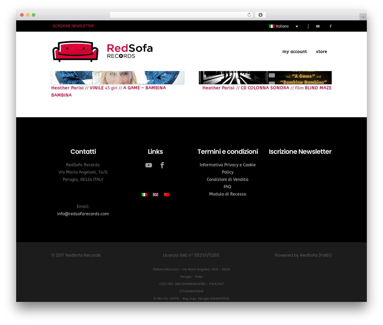 Shuffle theme WordPress - redsofarecords.com