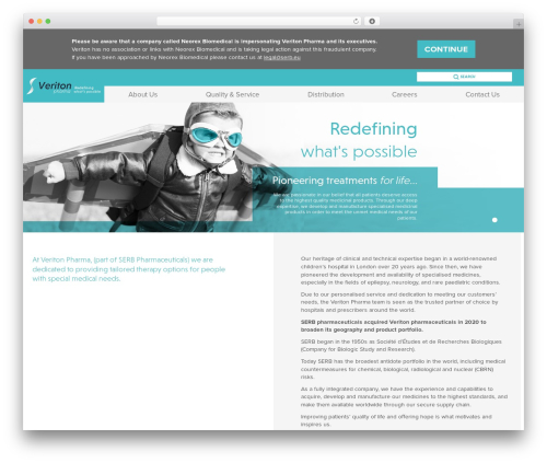 Site WordPress theme - veritonpharma.com