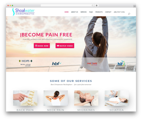 WordPress theme Divi - shoalwaterchiropractic.com