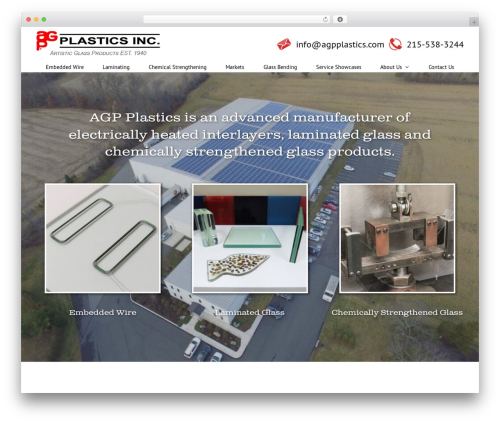 B2B Design & Development WordPress theme - agpplastics.com