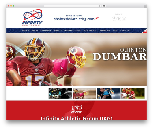Infinity WordPress theme design - iathleticg.com