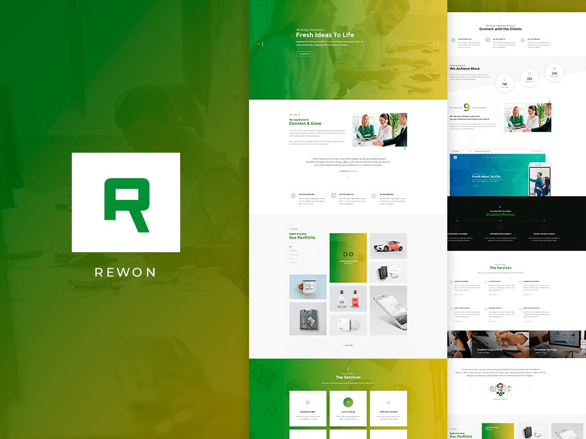 Rewon WordPress template for business