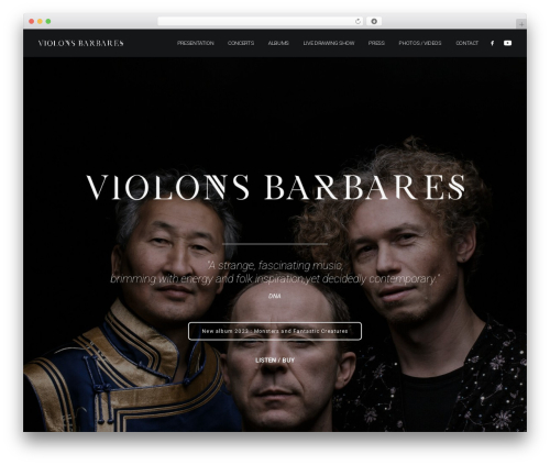 Uncode theme WordPress - violonsbarbares.com
