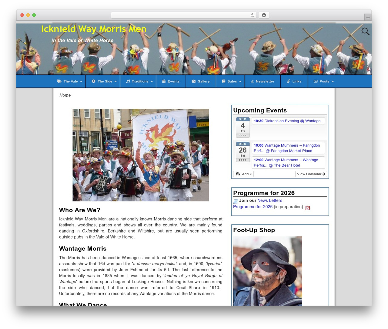 Weaver Xtreme WordPress theme - icknieldwaymorrismen.org.uk