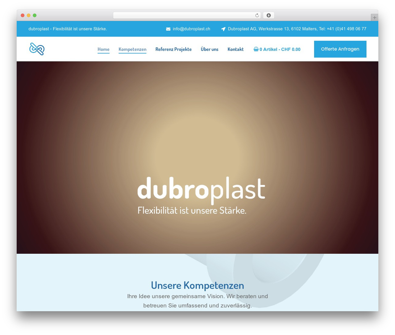 WordPress theme UnfinityPlus - dubroplast.ch