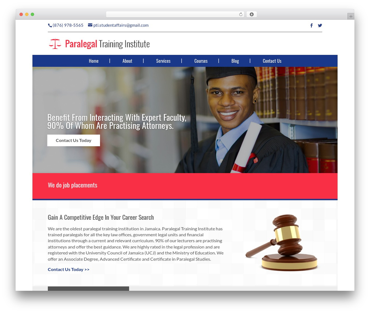 WordPress theme Divi - paralegaltraininginstitute.com