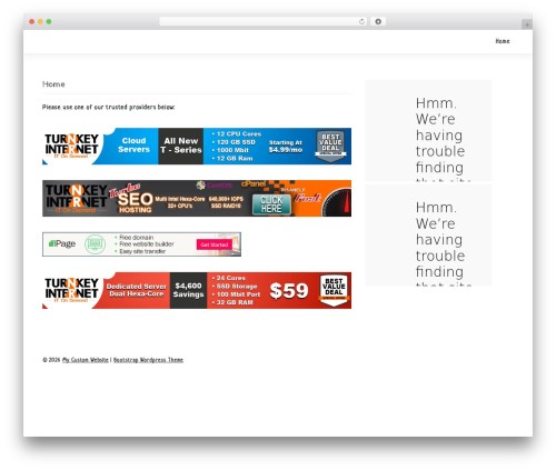 WP Bootstrap Starter theme WordPress free - mycustomwebsiteontheinter.net