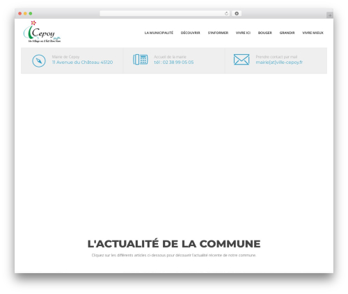 Billio theme WordPress - www.ville-cepoy.fr
