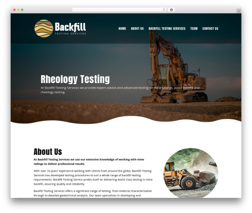 Divi WordPress theme - backfilltesting.com
