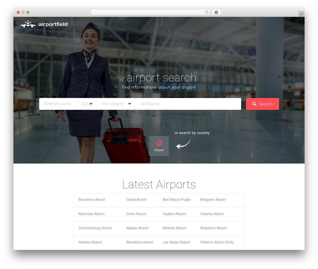 WordPress theme Listable - airportfield.com