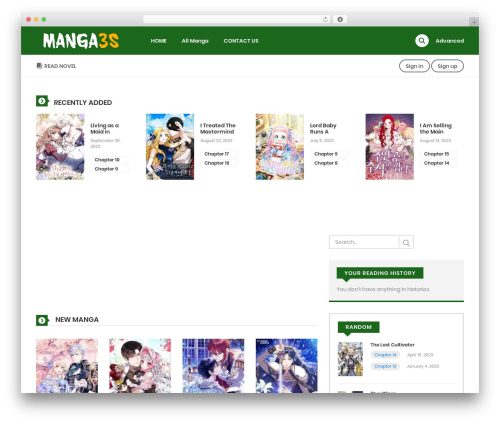 WordPress theme madara - manga3s.com