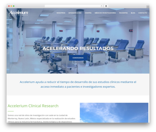 Accelerium WordPress theme design - accelerium.com
