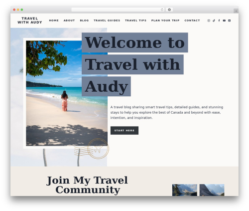Bella by Creative Her WordPress theme - travelwithaudy.com