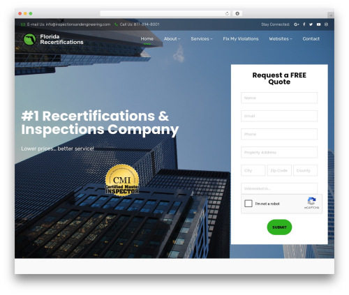 Brixel theme WordPress - floridarecertifications.com