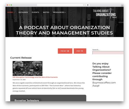 Gumbo SecondLine WordPress theme - talkingaboutorganizations.com