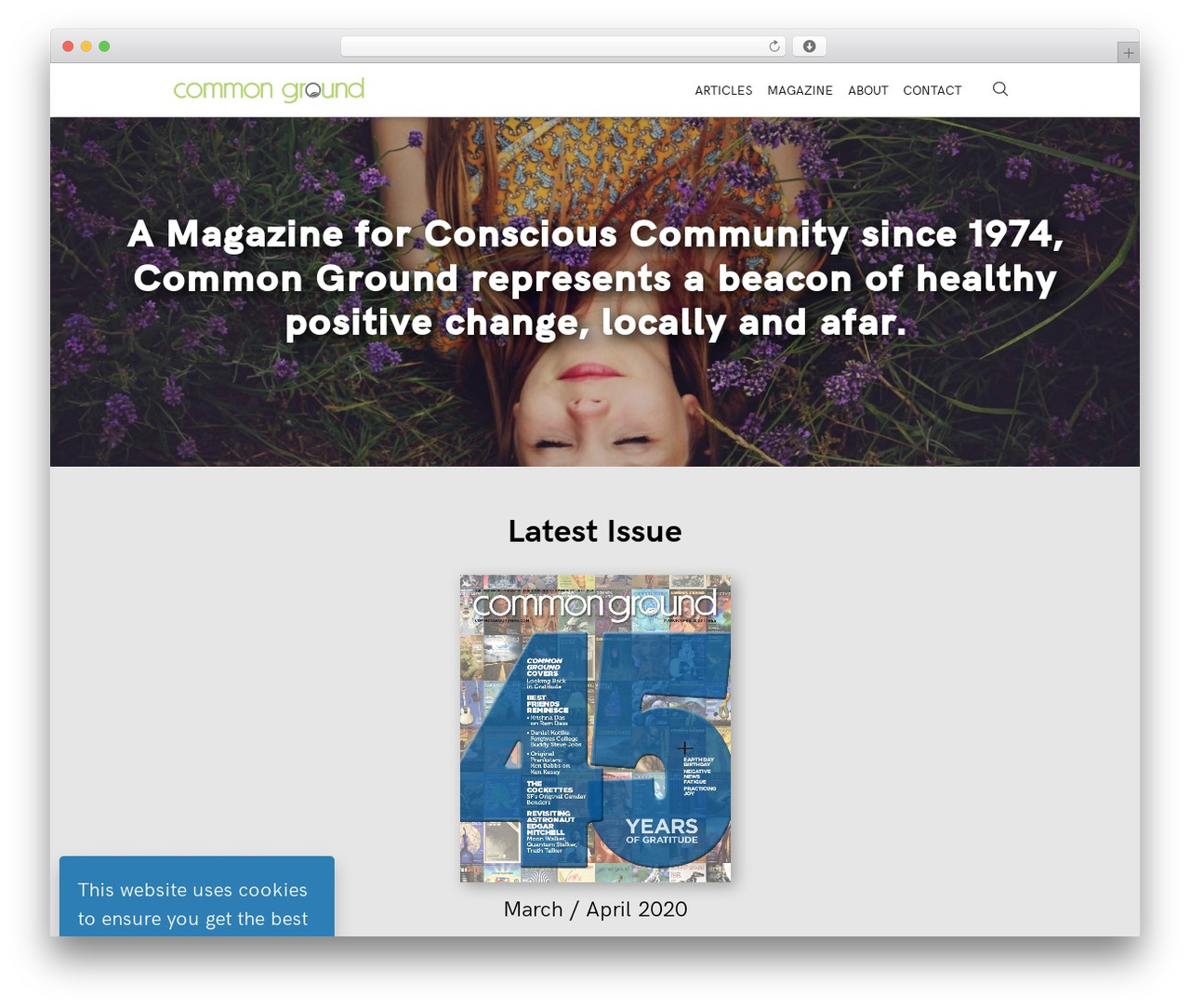 Landing  Theme WordPress theme - commongroundmag.com