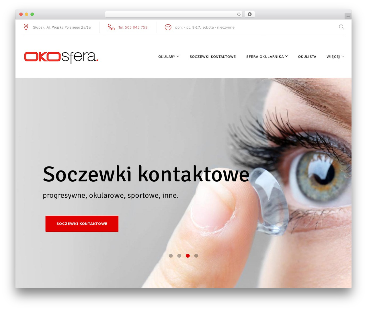 Monstroid2 WordPress website theme - optyk-okosfera.pl