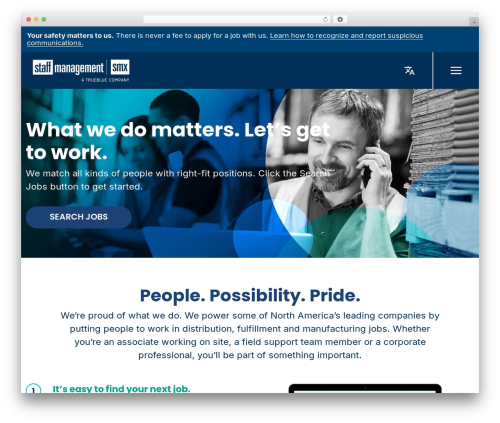pulp WordPress theme - apply.smjobs.com