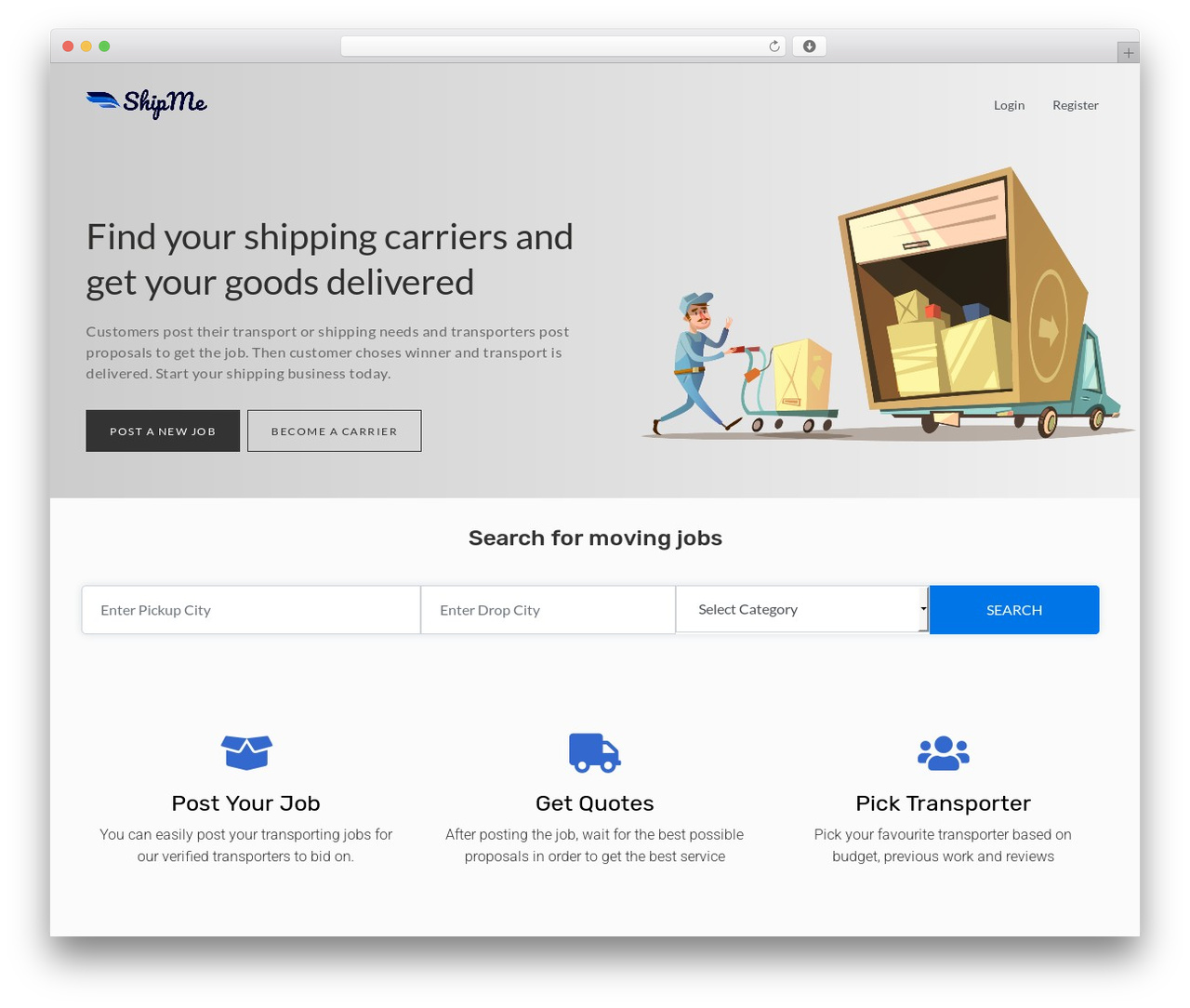 ShipMe WordPress theme - freight-24.com