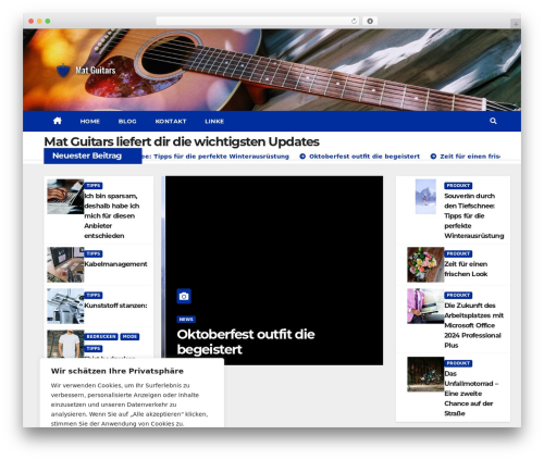 Theme WordPress Max News - matguitars.de
